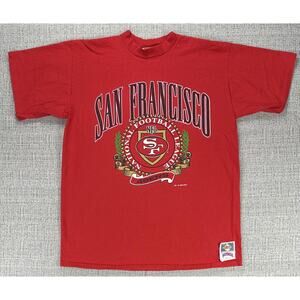 Vintage San Francisco 49ers Shirt Mens XL Red NFL Football Nutmeg Mills USA 1992